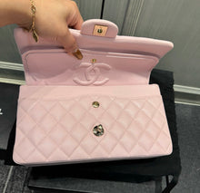 Load image into Gallery viewer, Chanel 22s pink medium caviar with light gold hardware
