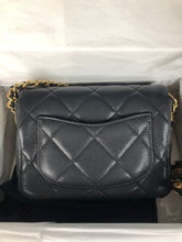Load image into Gallery viewer, Chanel Black caviar coins mini with aged gold hdw
