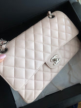 Load image into Gallery viewer, Chanel light pink sakura caviar medium classic flap, silver hdw
