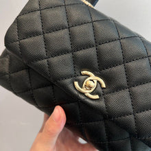 Load image into Gallery viewer, Chanel black coco handle small, gold hdw
