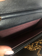 Load image into Gallery viewer, Chanel black caviar wallet on chain (woc), gold hdw 28 series
