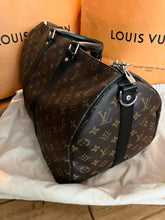 Load image into Gallery viewer, Louis Vuitton keepall 45 bandoliere, mongram macassar with black trim
