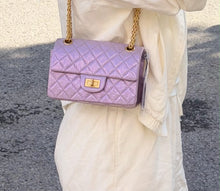 Load image into Gallery viewer, Chanel 24P mini reissue lilac purple, with aged gold hardware
