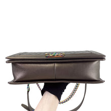 Load image into Gallery viewer, Chanel new medium brown iridescent boy bag, rainbow hdw
