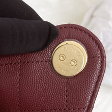 Load image into Gallery viewer, 25A Chanel 25 small in burgundy caviar, aged gold hdw
