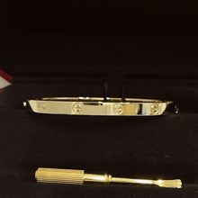 Load image into Gallery viewer, Cartier 2025 new medium model love Bangle, yellow gold, size 17
