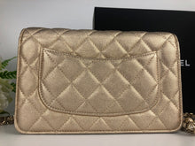 Load image into Gallery viewer, 21P Chanel 31 series gold lambskin woc wallet on chain, gold hdw
