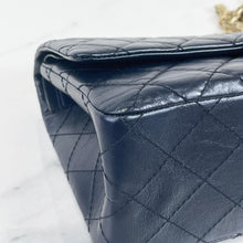 Load image into Gallery viewer, Chanel reissue navy, with gold hdw 28cm
