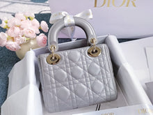 Load image into Gallery viewer, Lady Dior mini in pearl grey with light gold hdw
