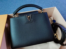 Load image into Gallery viewer, Louis Vuitton black capucines BB in taurillon leather
