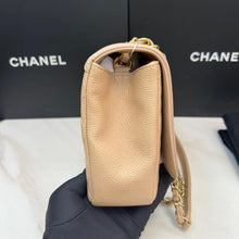 Load image into Gallery viewer, Chanel beige caviar filigree medium, gold hdw
