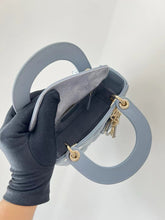 Load image into Gallery viewer, Lady Dior enamel blue mini, gold hdw
