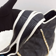 Load image into Gallery viewer, Chanel 2023 raffia calfskin blue and white coco beach tote
