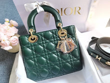 Load image into Gallery viewer, Lady Dior small green, light gold hdw
