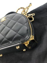 Load image into Gallery viewer, Chanel black lambskin clutch with chain, gold hdw
