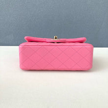 Load image into Gallery viewer, Chanel pink mini top handle lambskin, gold hdw
