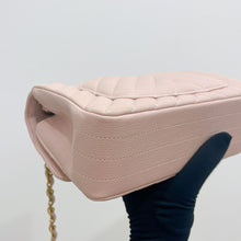 Load image into Gallery viewer, Chanel pink mini calfskin chevron, with gold hdw
