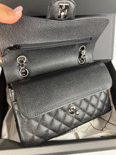 Load image into Gallery viewer, Chanel Black caviar small classic flap, silver hdw
