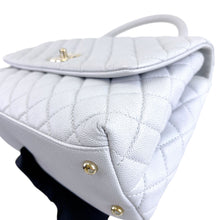 Load image into Gallery viewer, Chanel medium grey caviar coco handle, light gold hdw.
