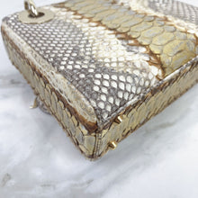 Load image into Gallery viewer, Lady Dior rare mini exotic snakeskin with gold hdw
