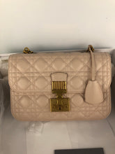 Load image into Gallery viewer, Dior cannage dioraddict in beige, with gold brass hdw
