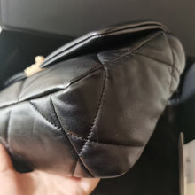 Load image into Gallery viewer, Chanel small black lambskin 19, with mixed gold hdw, unused
