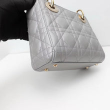 Load image into Gallery viewer, Lady Dior mini pearl grey, gold hdw
