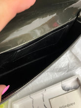 Load image into Gallery viewer, YSL Saint Laurent Olive green patent leather Belle De Jour clutch

