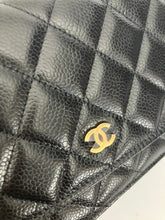 Load image into Gallery viewer, Chanel microchip black caviar WOC, wallet on chain, with gold hardware (no box)
