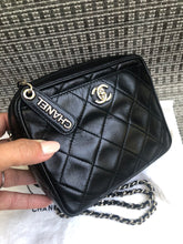 Load image into Gallery viewer, Chanel black vintage lambskin square, silver hdw
