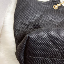 Load image into Gallery viewer, Chanel 2023 raffia calfskin blue and white coco beach tote
