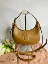 Load image into Gallery viewer, Mui mui leather wander bag, gold tone hdw
