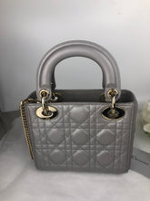 Load image into Gallery viewer, Lady Dior mini pearl grey, gold hdw
