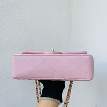 Load image into Gallery viewer, Chanel classic flap small pink 22b caviar with light gold hdw
