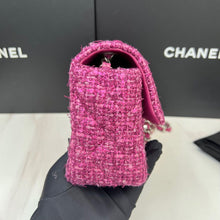 Load image into Gallery viewer, Chanel pink tweed mini, silver hdw
