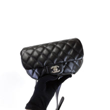 Load image into Gallery viewer, Chanel black lambskin uniform bumbag, silver hdw

