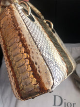 Load image into Gallery viewer, Lady Dior rare mini exotic snakeskin with gold hdw.
