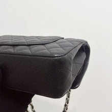 Load image into Gallery viewer, Chanel black caviar medium classic flap, silver hdw, 30 series
