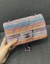 Load image into Gallery viewer, Chanel rare rainbow mini tweed, rainbow hdw
