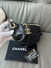 Load image into Gallery viewer, Chanel black calfskin bumbag belt bag
