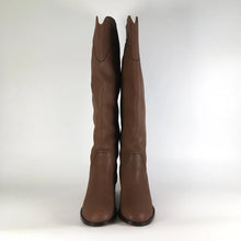 Load image into Gallery viewer, Chanel brown leather riding boots size 41.5
