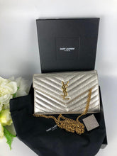 Load image into Gallery viewer, YSL Cassandre woc wallet on chain with gold hdw, medium 22cm
