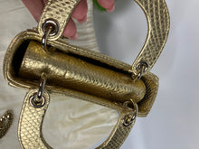 Load image into Gallery viewer, Lady Dior gold snakeskin mini, gold hdw
