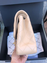 Load image into Gallery viewer, Chanel 18 series beige caviar medium classic, gold hdw
