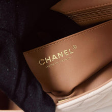 Load image into Gallery viewer, Chanel 23p mini top handle rectangular, ecru caramel bi-color, light gold hdw
