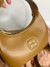 Load image into Gallery viewer, Mui mui leather wander bag, gold tone hdw
