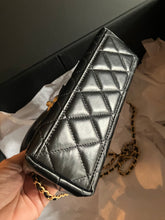 Load image into Gallery viewer, Chanel black Kelly shopper nano (larger size) in shiny crinkled calfskin, gold hdw
