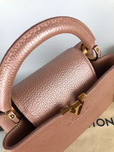 Load image into Gallery viewer, Louis Vuitton pink pearl capucines BB in taurillon leather
