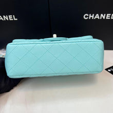 Load image into Gallery viewer, Chanel 19c Tiffany blue mini, silver hdw (rare)
