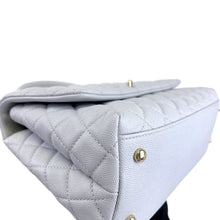 Load image into Gallery viewer, Chanel medium grey caviar coco handle, light gold hdw.
